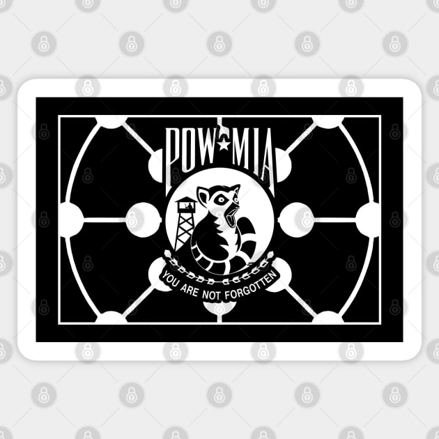 Lemurian Time War POW MIA Flag Sticker by JankCitySparrow